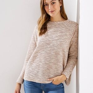 LOFT Tops - NWT LOFT Women's Boucle Split Back Mixed Media Top LOFT Tops - NWT LOFT Women's Boucle Split Back Mixed Media Top